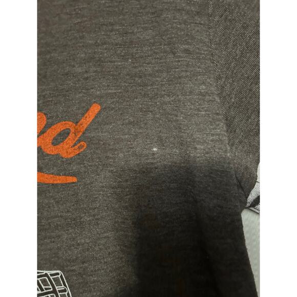 Cleveland Browns T- Shirt Gray Short Sleeve Notched V Neck Casual Tee Size XXL - Picture 2 of 11